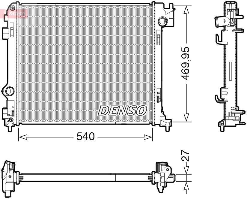 Radiatore, raffreddamento motore DENSO DRM46065