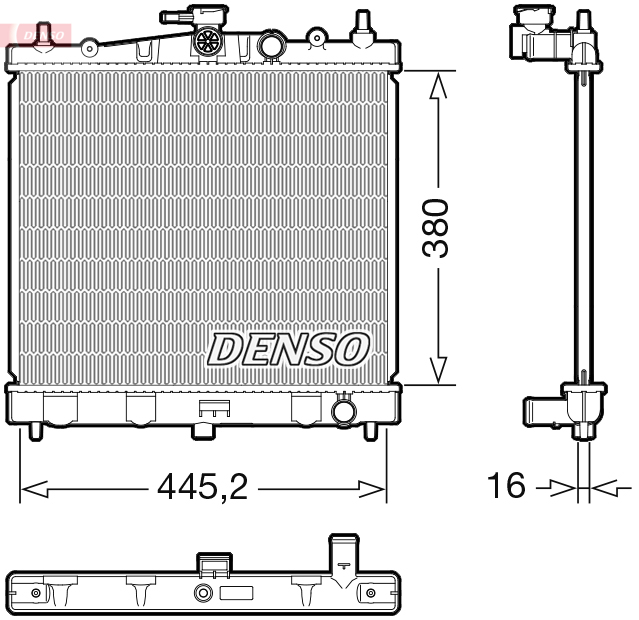 Radiatore, raffreddamento motore DENSO DRM46067
