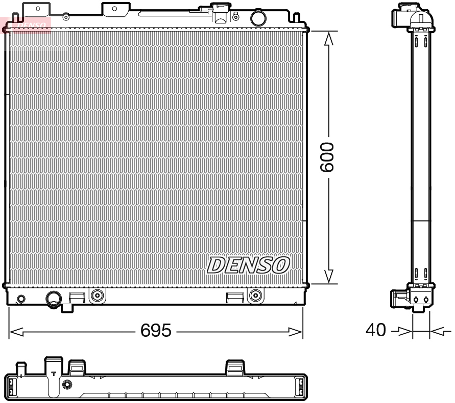 Radiatore, raffreddamento motore DENSO DRM46068
