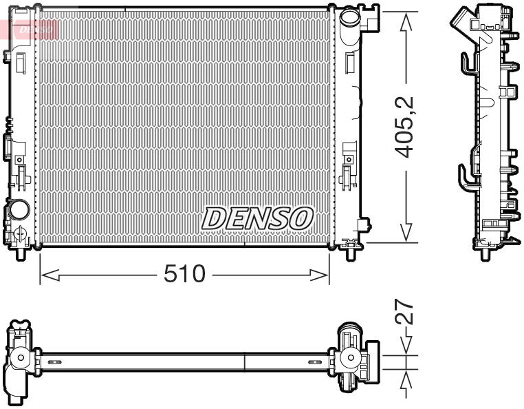Radiatore, raffreddamento motore DENSO DRM46076