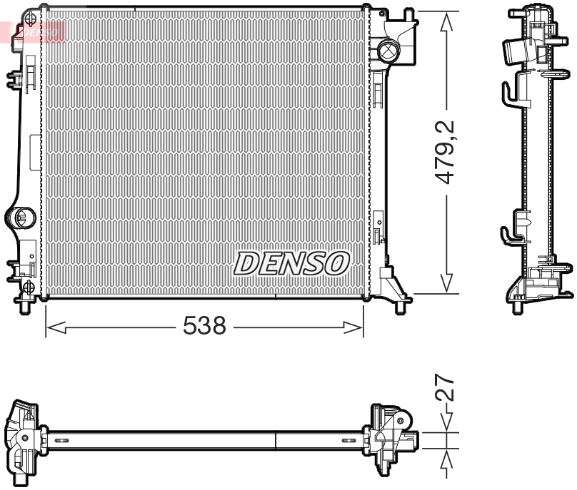 Radiatore, raffreddamento motore DENSO DRM46080