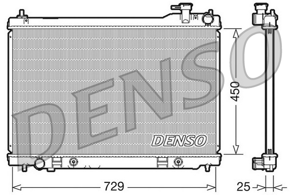 Radiatore, raffreddamento motore DENSO DRM46100
