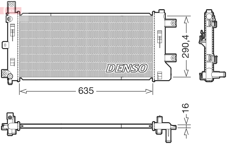 Radiatore, raffreddamento motore DENSO DRM46105