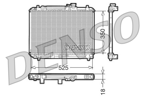 Radiatore, raffreddamento motore DENSO DRM47001