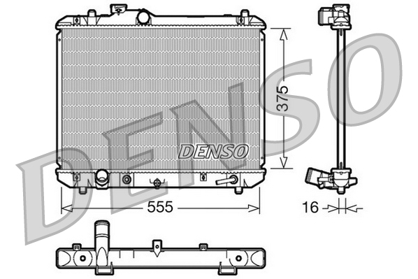 Radiatore, raffreddamento motore DENSO DRM47007
