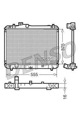 Radiatore, raffreddamento motore DENSO DRM47008