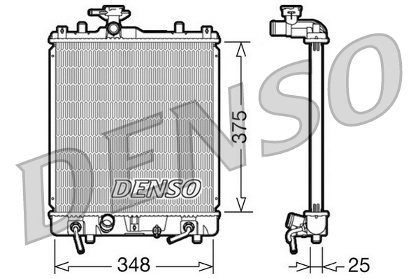 Radiatore, raffreddamento motore DENSO DRM47009