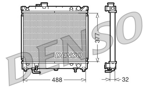 Radiatore, raffreddamento motore DENSO DRM47010