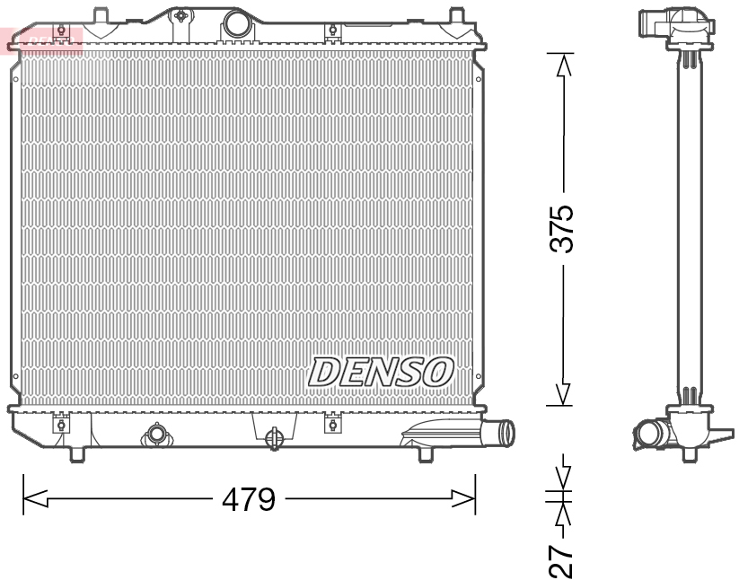 Radiatore, raffreddamento motore DENSO DRM47013