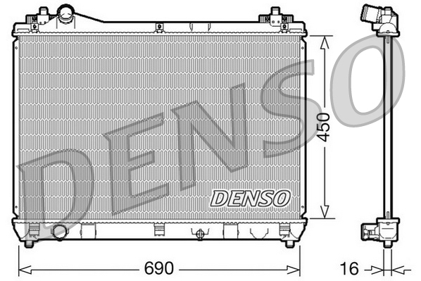 Radiatore, raffreddamento motore DENSO DRM47016