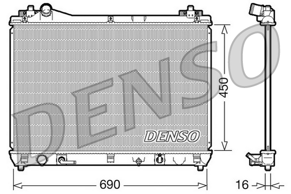Radiatore, raffreddamento motore DENSO DRM47017