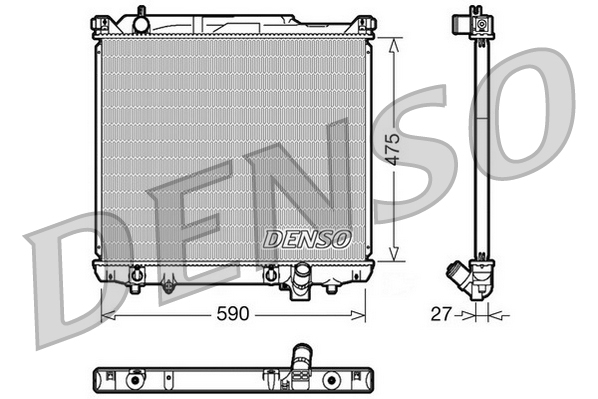 Radiatore, raffreddamento motore DENSO DRM47020