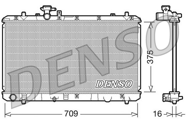 Radiatore, raffreddamento motore DENSO DRM47023