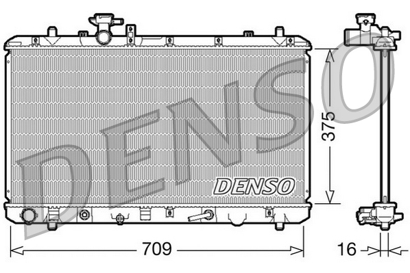 Radiatore, raffreddamento motore DENSO DRM47024