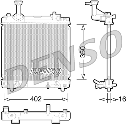 Radiatore, raffreddamento motore DENSO DRM47027