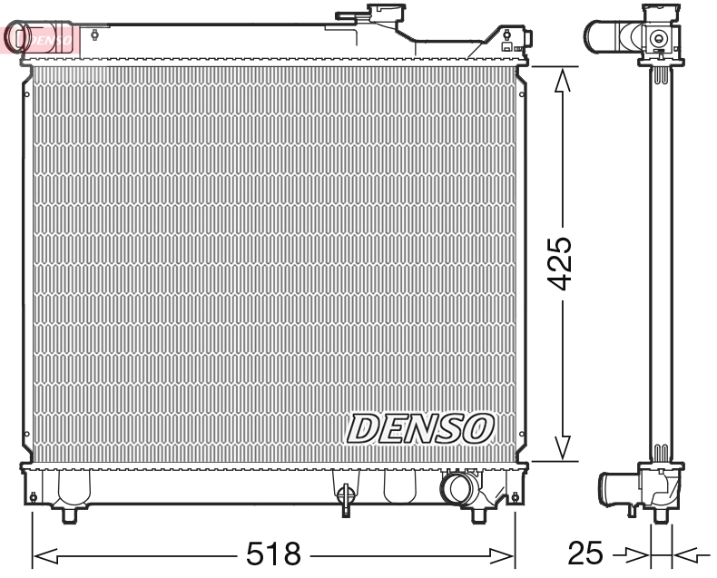 Radiatore, raffreddamento motore DENSO DRM47037