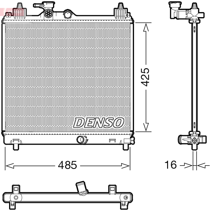 Radiatore, raffreddamento motore DENSO DRM47042