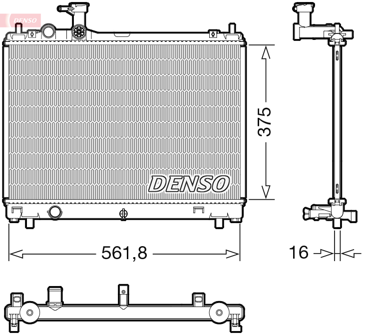 Radiatore, raffreddamento motore DENSO DRM47044