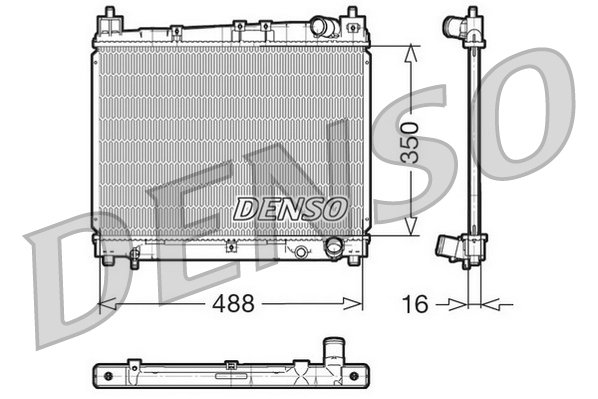 Radiatore, raffreddamento motore DENSO DRM50006