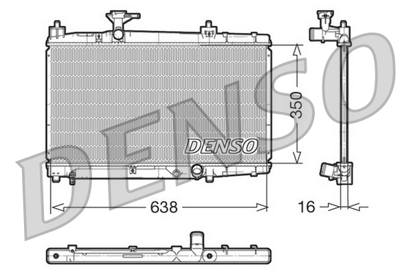 Radiatore, raffreddamento motore DENSO DRM50007