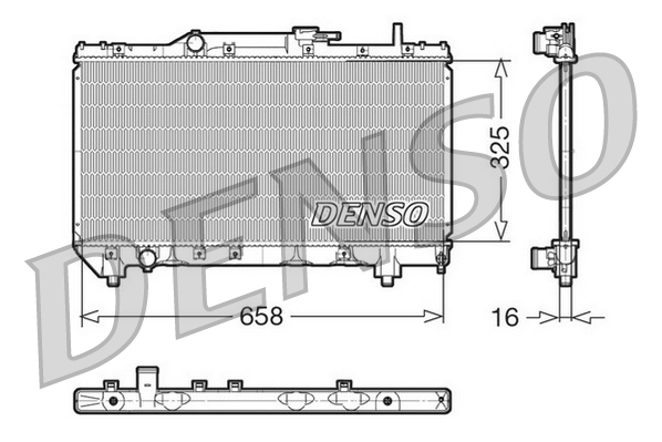 Radiatore, raffreddamento motore DENSO DRM50028