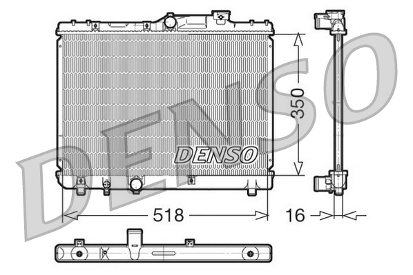 Radiatore, raffreddamento motore DENSO DRM50029
