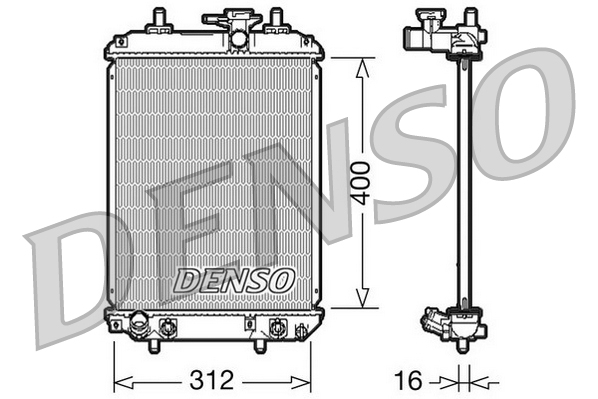 Radiatore, raffreddamento motore DENSO DRM50050