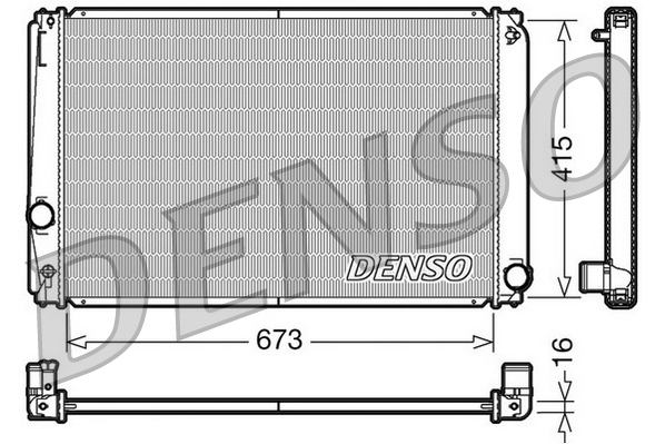 Radiatore, raffreddamento motore DENSO DRM50051