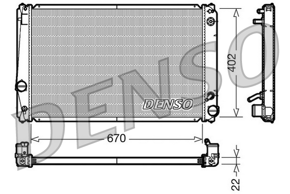 Radiatore, raffreddamento motore DENSO DRM50052
