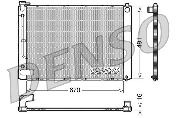 Radiatore, raffreddamento motore DENSO DRM50055