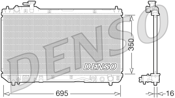 Radiatore, raffreddamento motore DENSO DRM50061