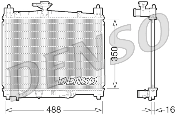 Radiatore, raffreddamento motore DENSO DRM50066