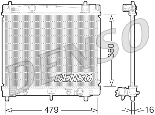 Radiatore, raffreddamento motore DENSO DRM50070