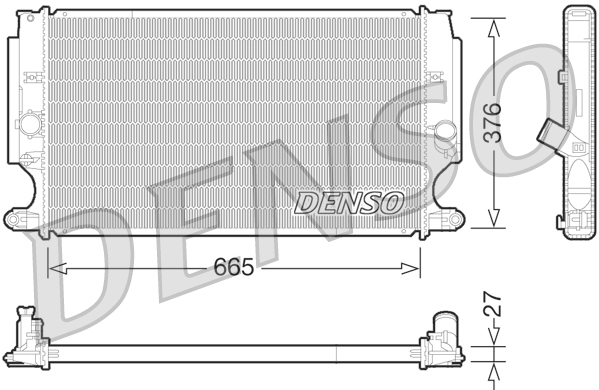 Radiatore, raffreddamento motore DENSO DRM50072