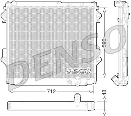 Radiatore, raffreddamento motore DENSO DRM50075