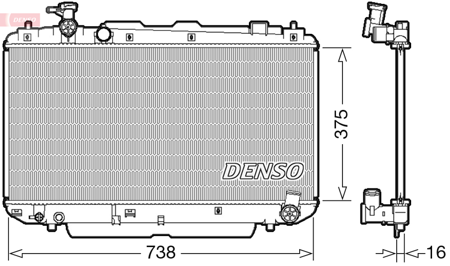 Radiatore, raffreddamento motore DENSO DRM50083