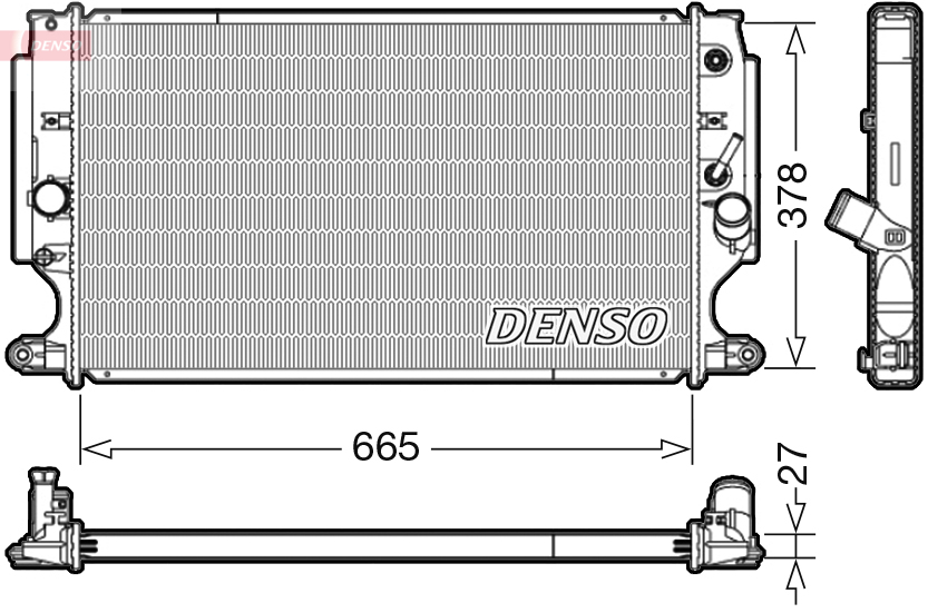 Radiatore, raffreddamento motore DENSO DRM50088
