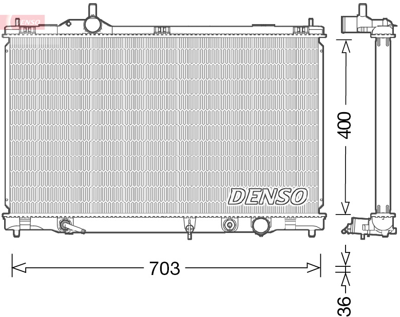 Radiatore, raffreddamento motore DENSO DRM50095