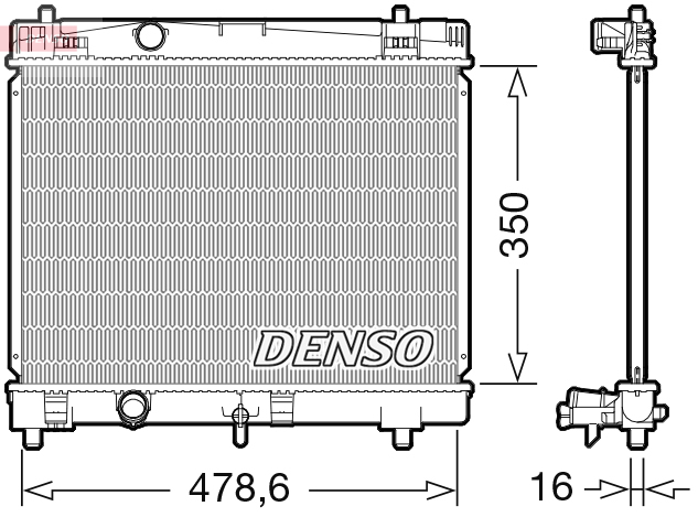 Radiatore, raffreddamento motore DENSO DRM50103