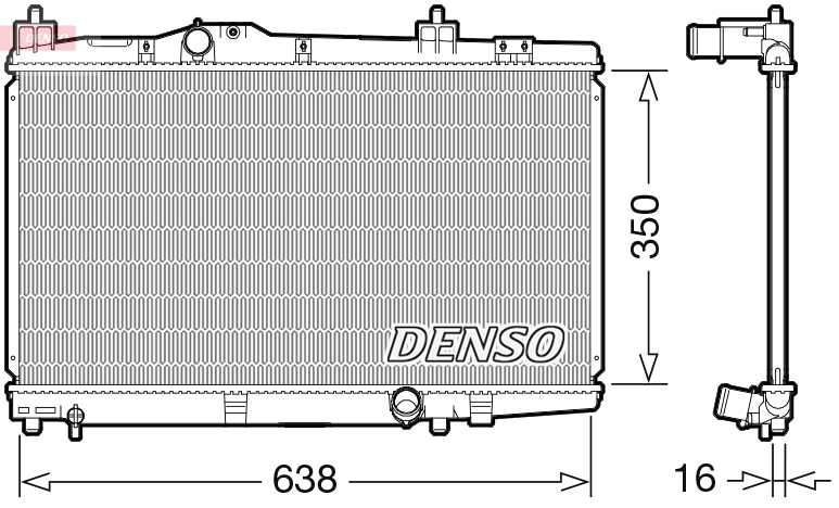 Radiatore, raffreddamento motore DENSO DRM50105