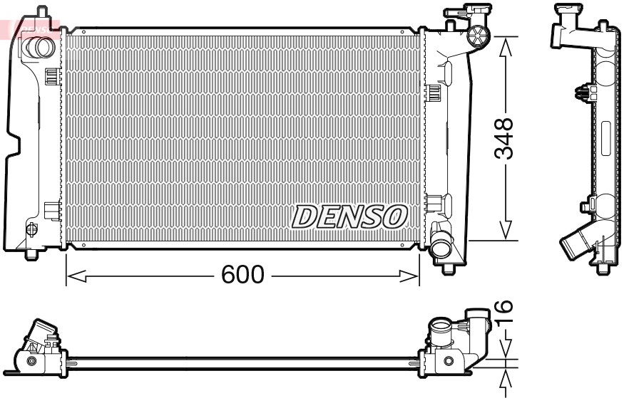 Radiatore, raffreddamento motore DENSO DRM50110