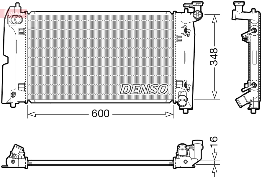 Radiatore, raffreddamento motore DENSO DRM50111