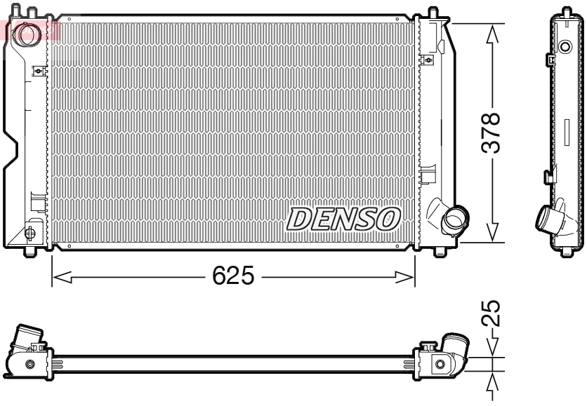 Radiatore, raffreddamento motore DENSO DRM50127
