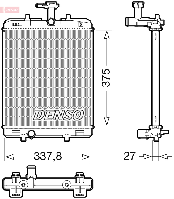 Radiatore, raffreddamento motore DENSO DRM50134