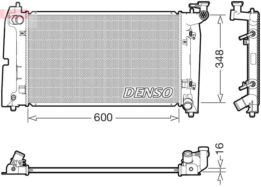 Radiatore, raffreddamento motore DENSO DRM50142