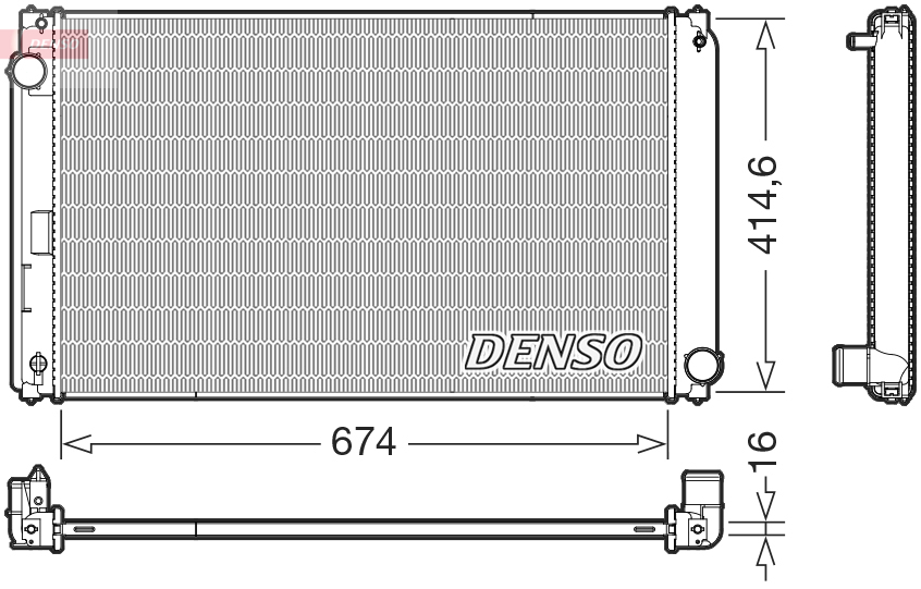Radiatore, raffreddamento motore DENSO DRM50149