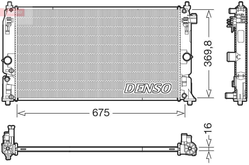 Radiatore, raffreddamento motore DENSO DRM50150