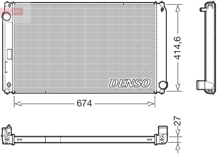 Radiatore, raffreddamento motore DENSO DRM50151