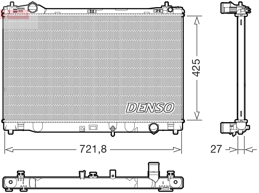 Radiatore, raffreddamento motore DENSO DRM50153