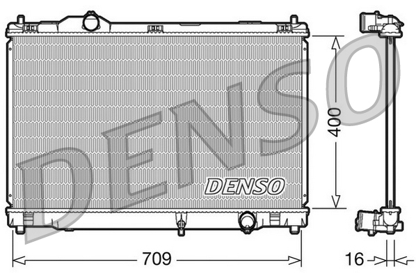 Radiatore, raffreddamento motore DENSO DRM51008